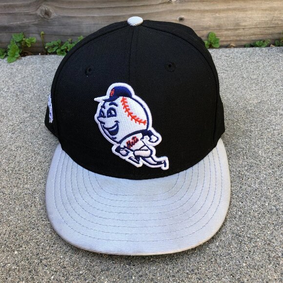 NEW ERA New York Mets Fitted Hat 7 1/8 Mens 2016 World Series Wool Black 59Fifty - Picture 1 of 10